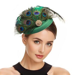 6267 Women's Fascinators Pillbox Hat With Headband & Clip- Embellished